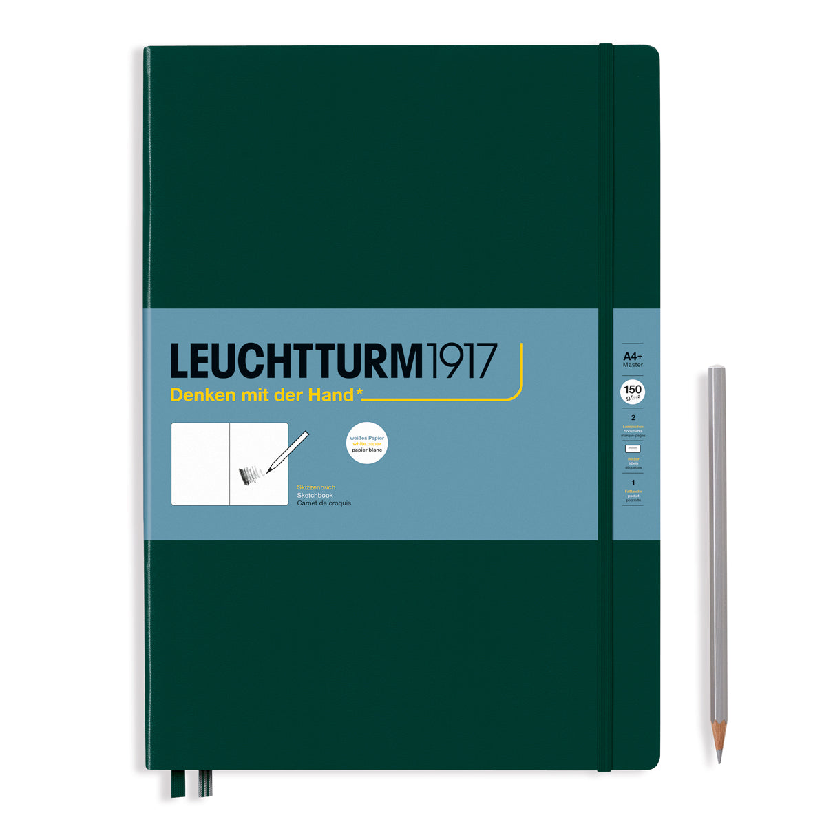 LEUCHTTURM1917 - Skissubók A4+ Master (225 x 315mm) - Forest Green