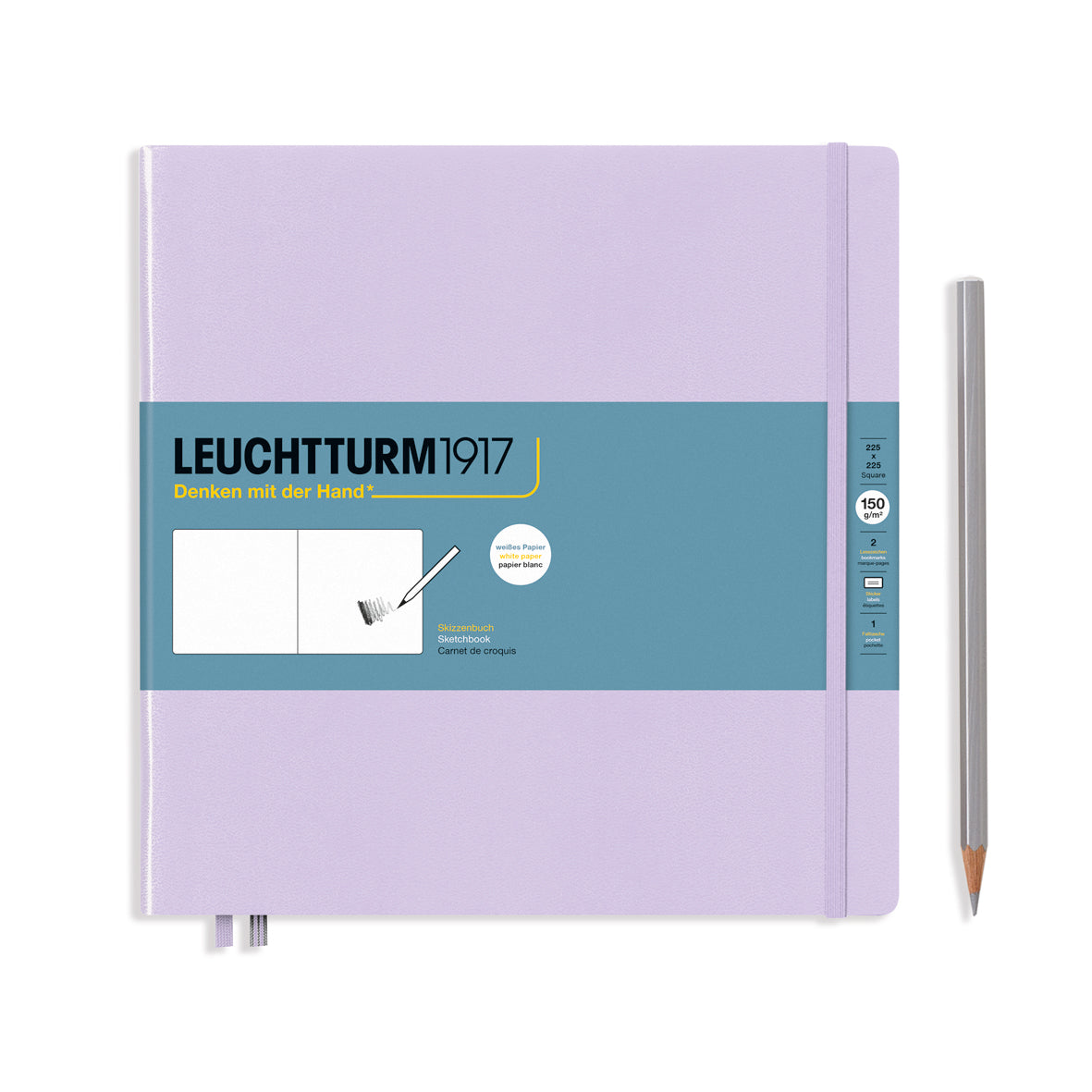 LEUCHTTURM1917 - Skissubók Square (225 x 225mm) - Lilac