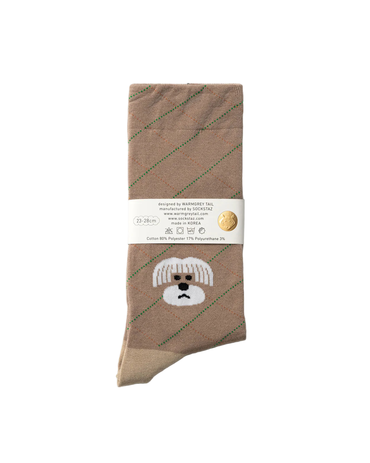 Warmgrey Tail sokkar - HAIR CUT BROWN