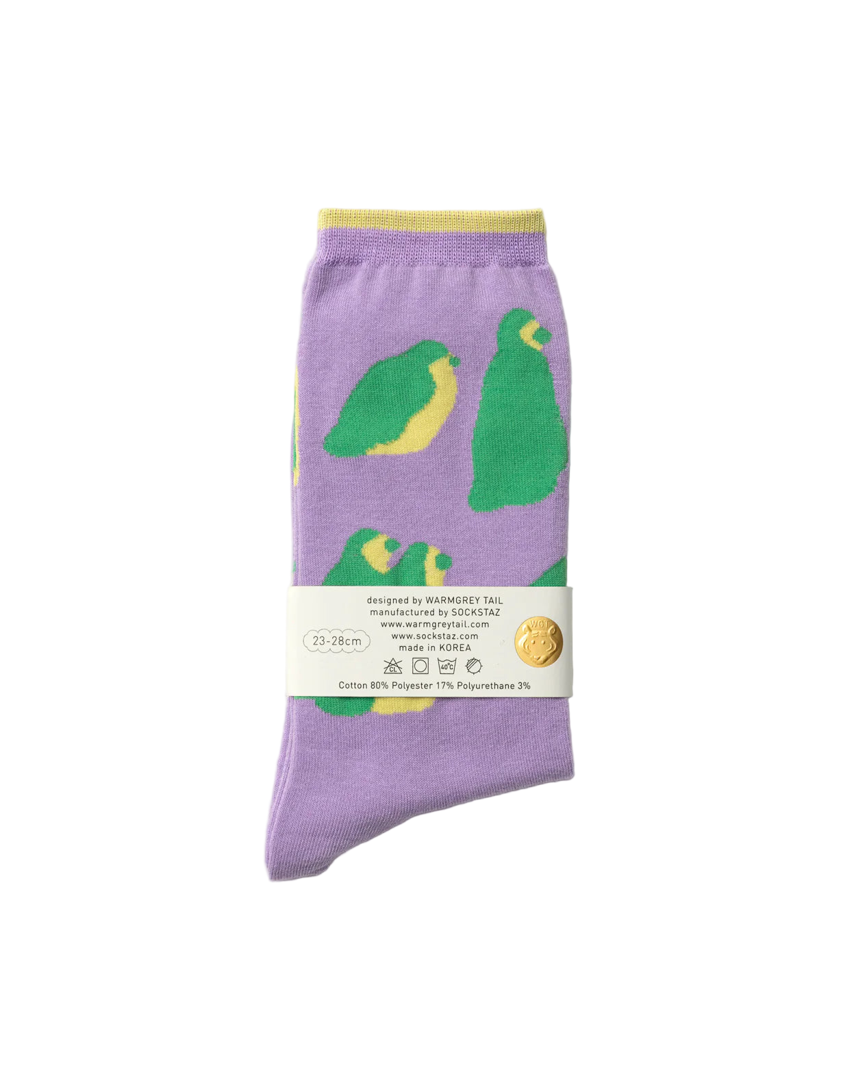 Warmgrey Tail sokkar - penguins violet