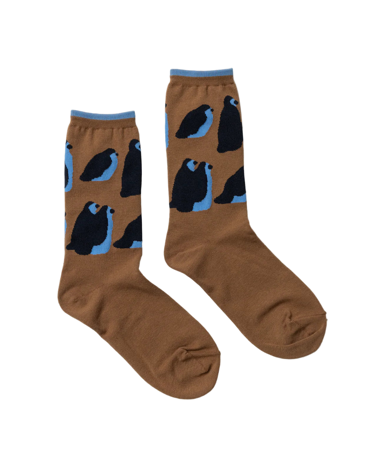 Warmgrey Tail sokkar - penguins brown