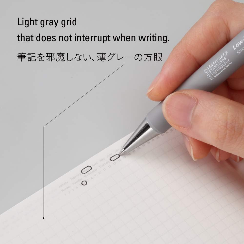 STÁLOGY 1/2 Year Notebook Gridded Black [A6]