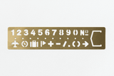TRC Brass Template Bookmark Numbers