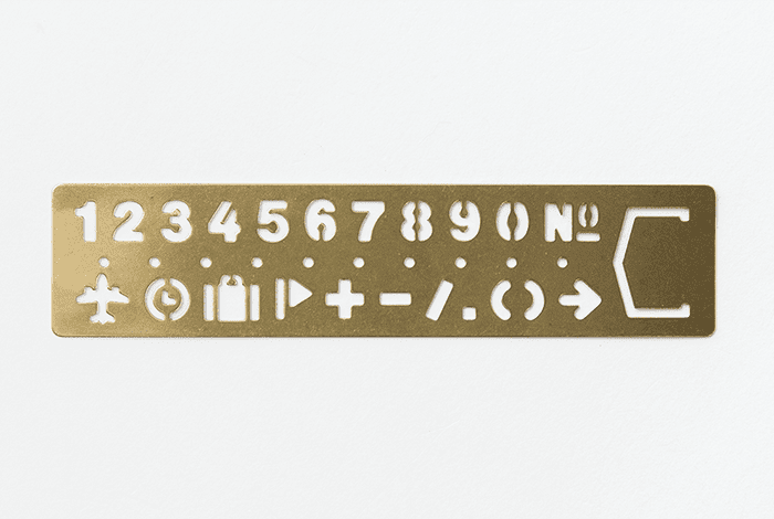 TRC Brass Template Bookmark Numbers