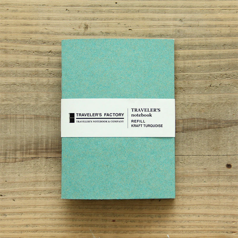TRAVELER'S FACTORY - Refill Kraft Turquoise Passport Size