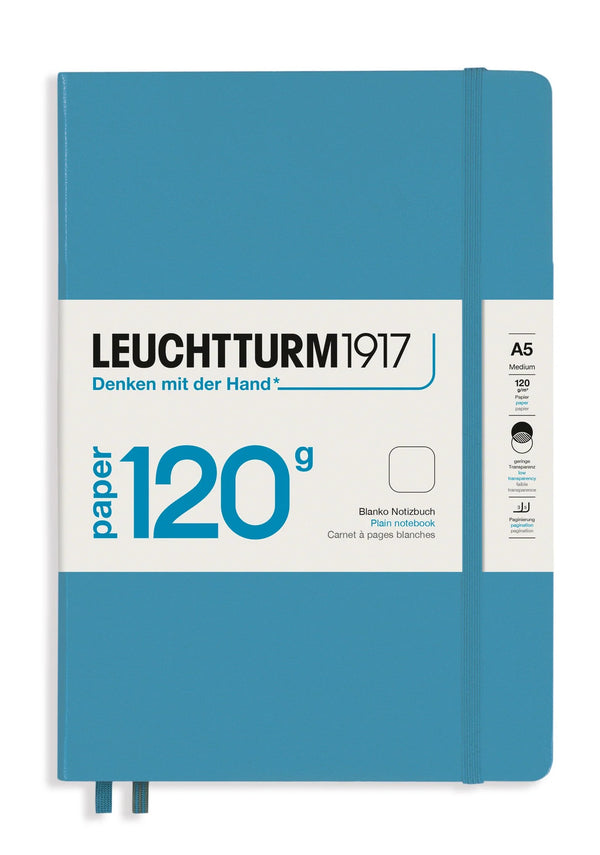 LEUCHTTURM1917 Notebook 120G - A5 Hard Cover Nordic Blue Blank