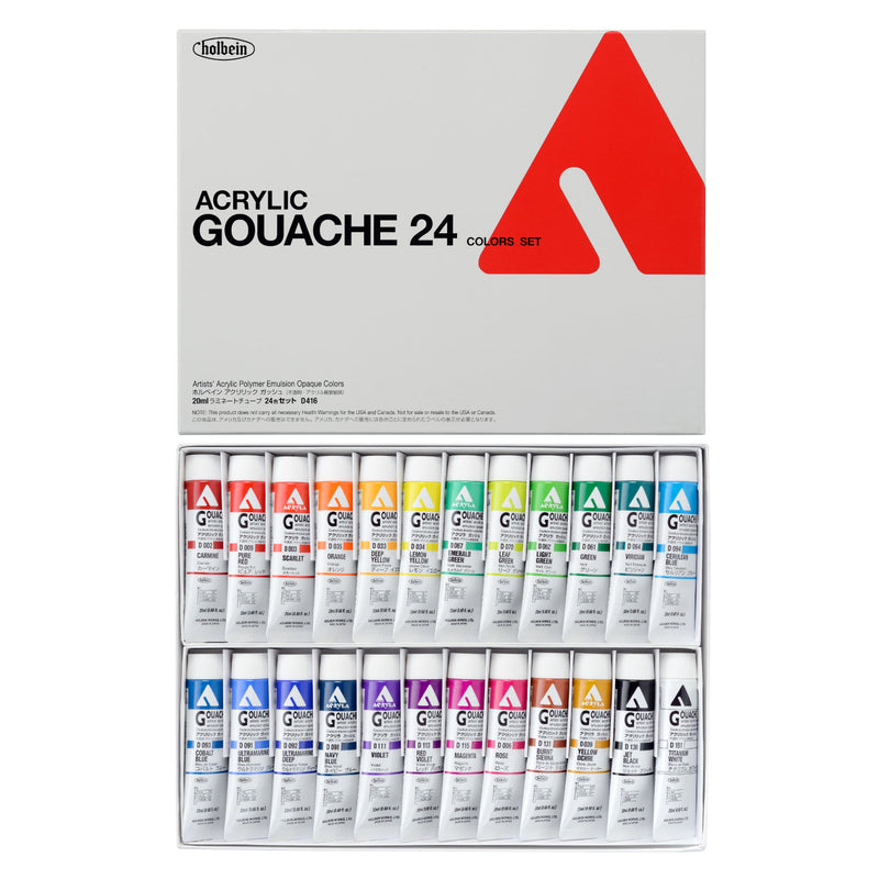 Holbein Acrylic Gouache 24 Colors Set