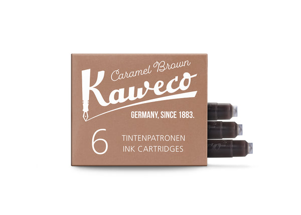 Kaweco stutt blekhylki 6stk - Caramel Brown