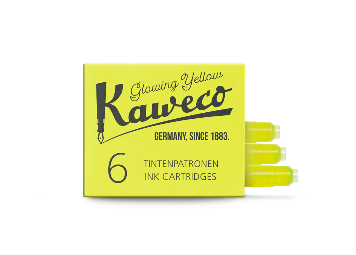 Kaweco stutt blekhylki 6stk - Highlighter Yellow