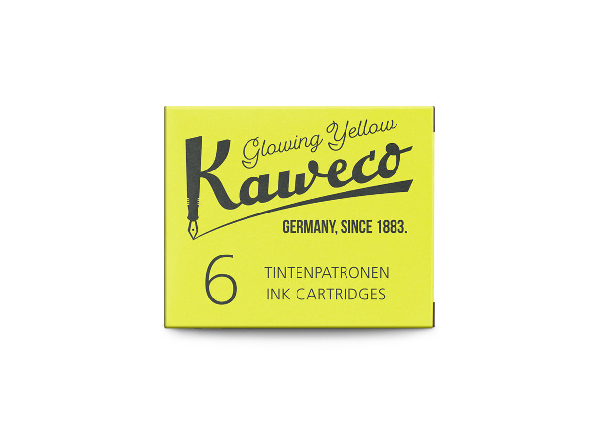 Kaweco stutt blekhylki 6stk - Highlighter Yellow