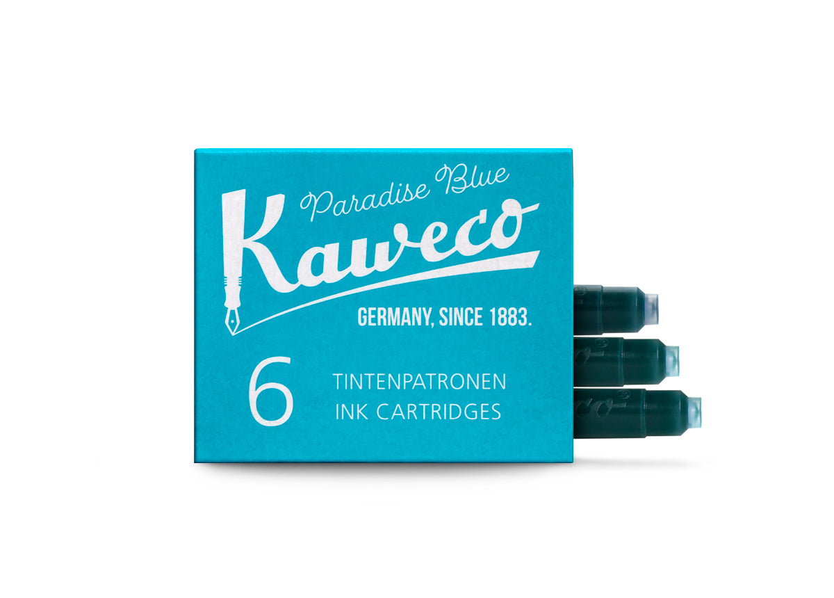 Kaweco stutt blekhylki 6stk - Paradise Blue