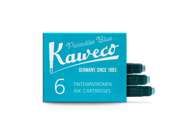 Kaweco stutt blekhylki 6stk - Paradise Blue