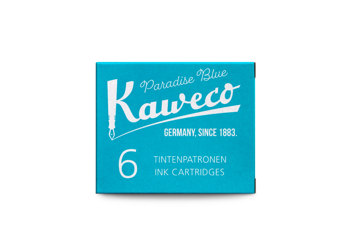 Kaweco stutt blekhylki 6stk - Paradise Blue