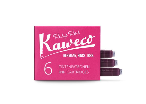 Kaweco stutt blekhylki 6stk - Ruby Red