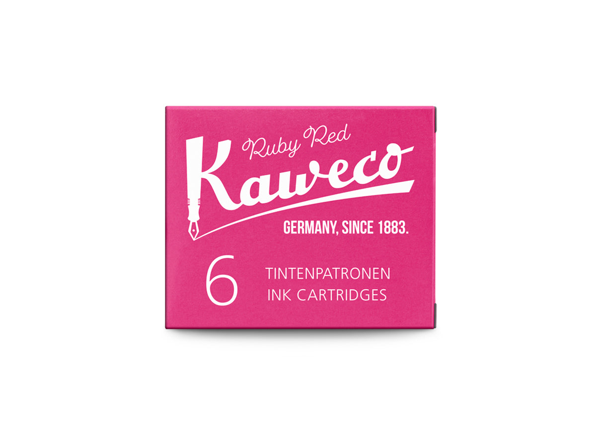 Kaweco stutt blekhylki 6stk - Ruby Red
