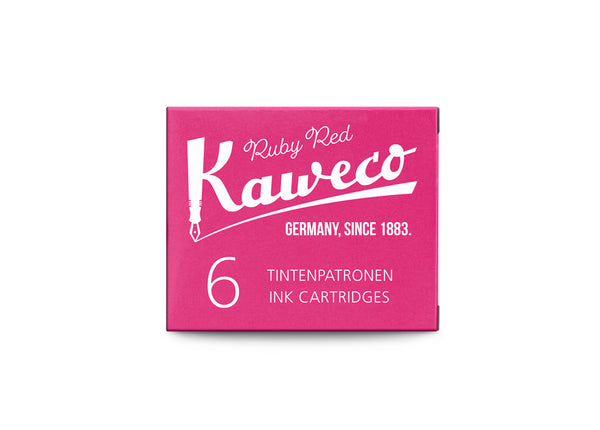 Kaweco stutt blekhylki 6stk - Ruby Red