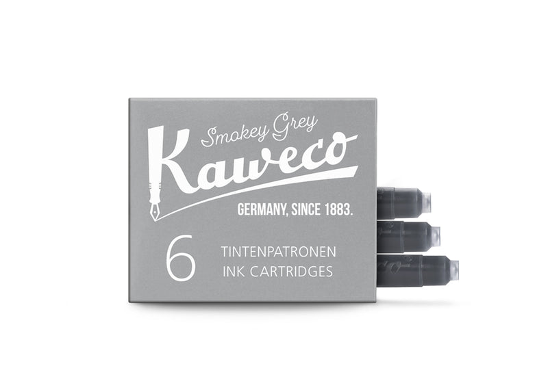 Kaweco stutt blekhylki 6stk - Smokey Grey