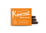 Kaweco stutt blekhylki 6stk - Sunrise Orange
