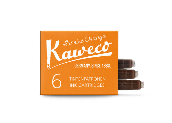 Kaweco stutt blekhylki 6stk - Sunrise Orange
