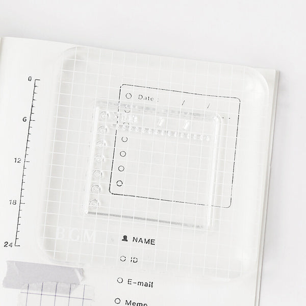 Clear Stamp - spjald 50x50x8mm