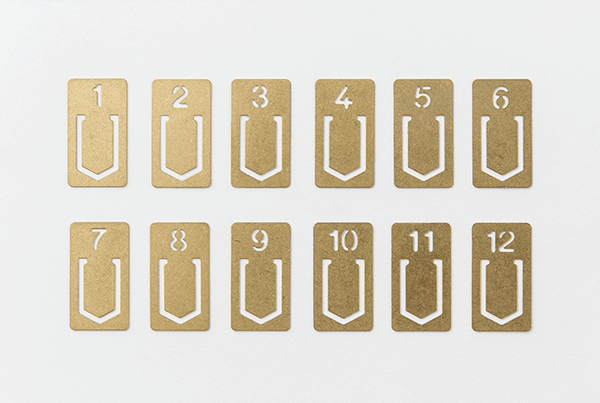 TRC Brass Numbered Clips