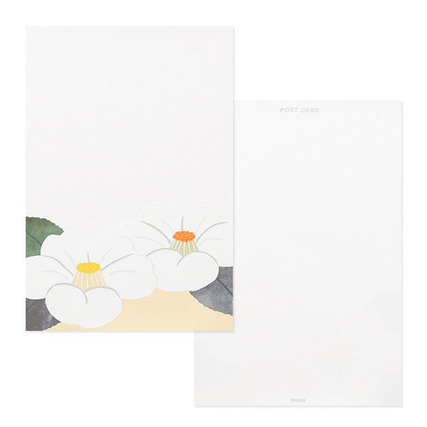 Foil Stamping Lettercard - White Camellia