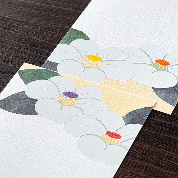 Foil Stamping Lettercard - White Camellia