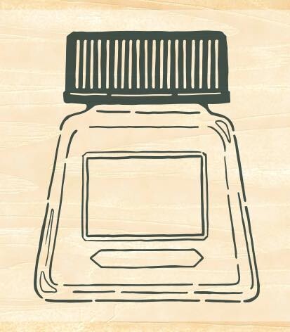 Beverly Rubber Stamp - Ink Bottle