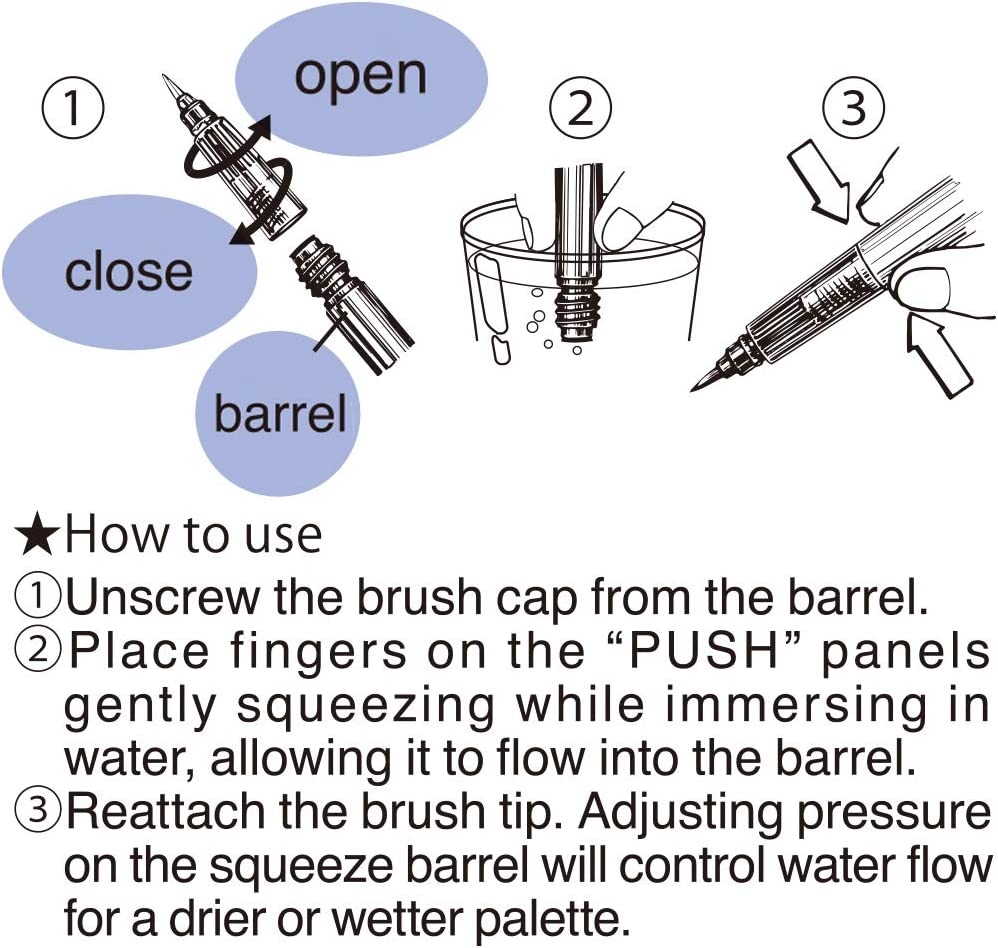 Kuretake Fis Water Brush Pen - M
