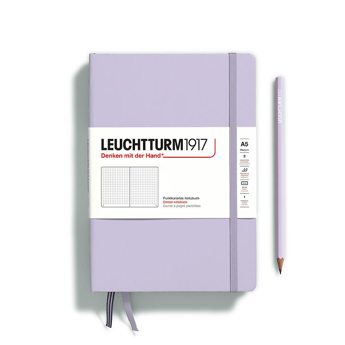 LEUCHTTURM1917 Notebook - A5 Hard Cover Lilac plain/dotted