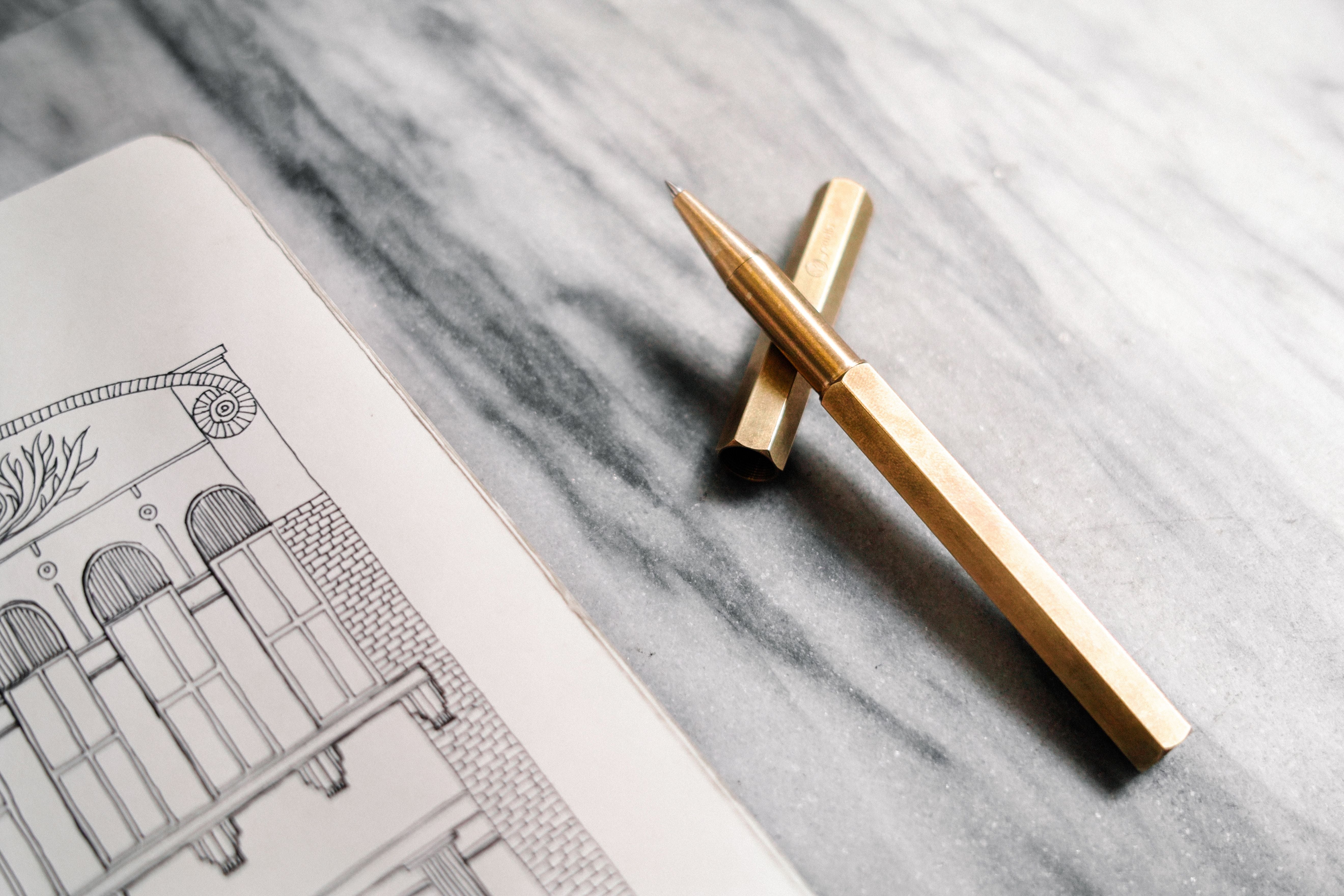 Classic Revolve-Rollerball Pen (Brass)